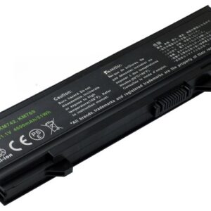 11.1V 5200mAh/58Wh 6-Cell Battery for Dell Latitude E5400 E5410 E5500 E5510 (P/N: 312-0762 312-0769 451-10616 KM742 KM769) – Front view top 45° angle