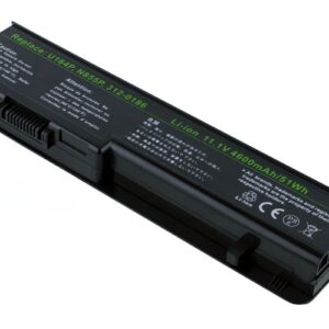 11.1V 5200mAh/58Wh 6-Cell Battery for Dell Studio 17 1745 1747 1749 (P/N: 312-0186 N855P U164P) – Front view top 45° angle
