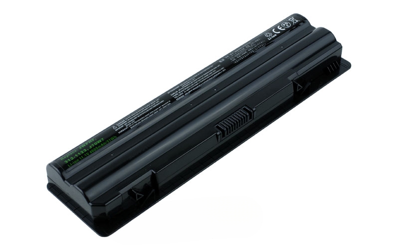 11.1V 5200mAh/58Wh 6-Cell Battery for Dell XPS 14 15 17 L401X L501X L502X L701X L702X (P/N: 312-1123 J70W7 JWPHF) – Front view top 45° angle