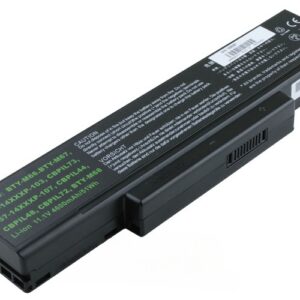 11.1V 5200mAh/58Wh 6-Cell Battery for MSI&nbsp;PR600 VR600&nbsp;CR400 CX420 EX720 GT720 GX640 (P/N: BTY-M66 BTY-M67 BTY-M68 CBPIL48 CBPIL64 CBPIL72 CBPIL73) – Front view top 45° angle
