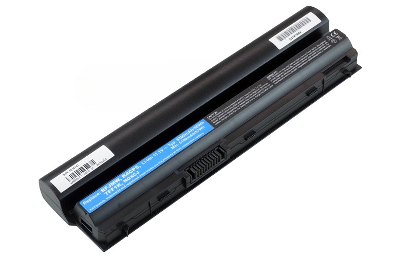 11.1V 58Wh 6-Cell Battery for Dell Latitude E6220 E6230 E6320 E6330 E6430S (P/N: 09K6P 312-1241 451-11703 7FF1K JN0C3) – Front view top 45° angle
