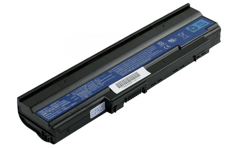 11.1V 58Wh 6-Cell Battery for Gateway NV40 NV4001c NV4005c NV4400 Acer Extensa 5635Z (P/N: AS09C31 AS09C71 AS09C75) – Front view top 45° angle