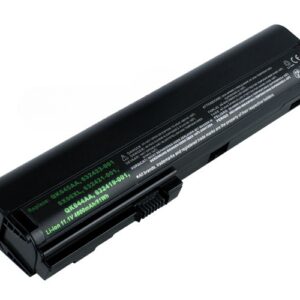11.1V 58Wh 6-Cell Battery for HP EliteBook 2560p 2570p (P/N: 632016-542 632417-001 632419-001 632421-001 HSTNN-UB2L QK644AA SX06XL) – Front view top 45° angle