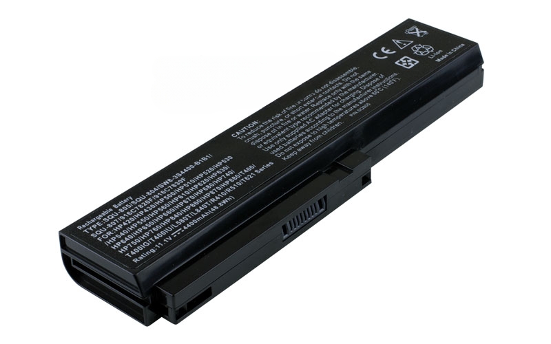 11.1V 58Wh 6-Cell Battery for Mecer Xpression TW8 Gigabyte W476 W576 (P/N: SQU-804 SQU-805 916C7830F 916T7820F) – Front view top 45° angle