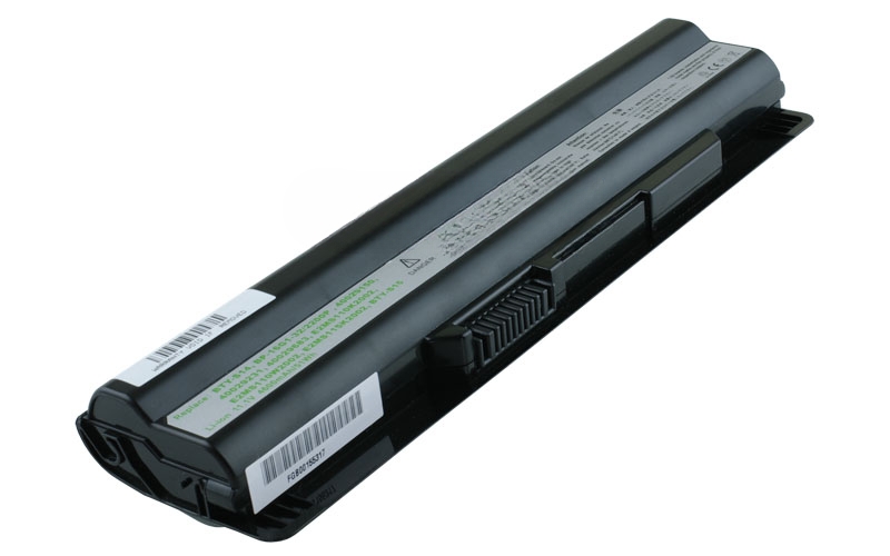 11.1V 58Wh 6-Cell Battery for MSI CR650 CX650 FR700 FX600 FX610 FX700 (P/N: BTY-S14 BTY-S15) – Front view top 45° angle