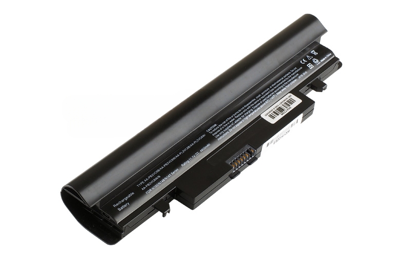 11.1V 58Wh 6-Cell Battery for Samsung NP-N148 NP-N150 NP-N145 NP-N143 (P/N: AA-PB2VC6B AA-PL2VC6B) – Front view top 45° angle