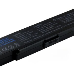 11.1V 58wh 6-Cell Battery for Sony VAIO PCG-6P2P VGN-AR170 VGN-C25 VGN-C290 VGN-FE21 VGN-FE590 VGN-SZ340 (P/N: VGP-BPS2 VGP-BPS2A VGP-BPS2B VGP-BPS2C) – Front view top 45° angle