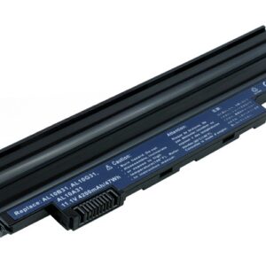 11.1V 58Wh Prismatic Li-ion Battery for Acer Aspire One D255 D257 D260 (P/N: AL10G31 AL10A31 AL10B31 BT.00603.114 AK.003BT.071 AK.006BT.074) – Front view top 45° angle