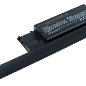 11.1V 6600mAh/73Wh 9-Cell Battery for Dell Latitude D620 D630 D631 (P/N: PC765 JD610 UD088 0GD775 310-9080) – Front view top 45° angle