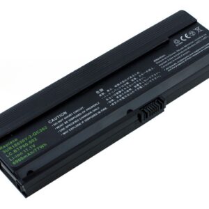 11.1V 7800mAh/87Wh 9-Cell Battery for Acer Aspire 3050 3600 3680 5500 Acer Extensa 2400 2480 Acer TravelMate 2480 3260 3270 (P/N: 3UR18650Y-2-QC261 LIP6220QUPC SY6 BT.00603.006 LC.BTP01.006 BATEFL50L9C72) – Front view top 45° angle