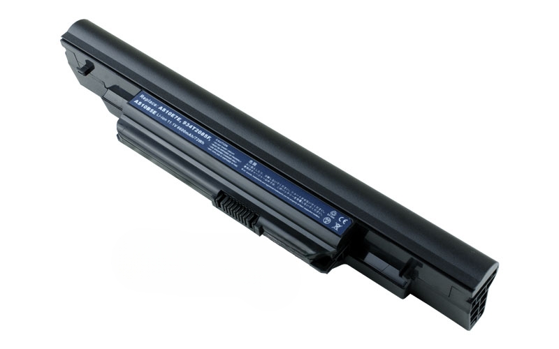 11.1V 7800mAh/87Wh 9-Cell Battery for Acer Aspire 3820T 4820T 5820T 7739Z 7745G Acer TravelMate 6594G (P/N: AS10B31 AS10B41 AS10B73 AS10E7E BT.00603.110 BT.00607.128) – Front view top 45° angle