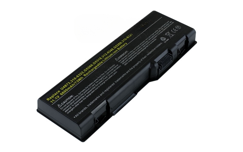 11.1V 7800mAh/87Wh 9-Cell Battery for Dell Inspiron 6000 9200 9300 9400 Dell Precision M6300 M90 (P/N: C5974 G5260 U4873 Y4873 YF976 310-6322 312-0339) – Front view top 45° angle