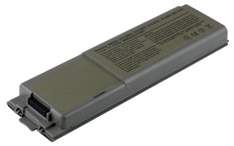 11.1V 7800mAh/87Wh 9-Cell Battery for Dell Inspiron 8500 8600 Dell Latitude D800 Dell Precision M60 (P/N: 01X284 310-0083 P2928 W2391 Y0956 312-0121) – Front view top 45° angle