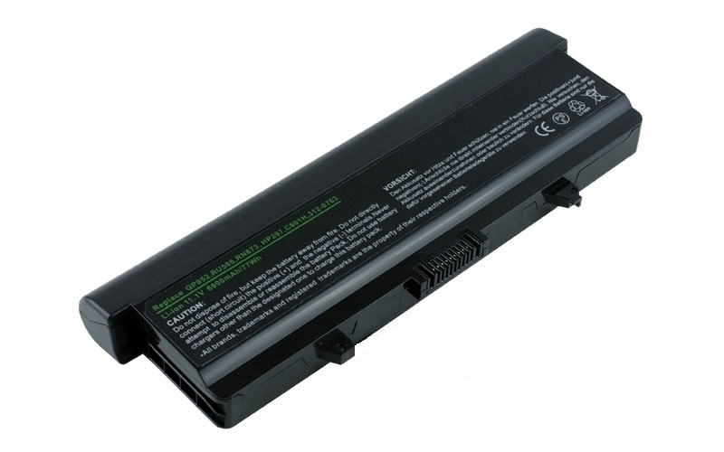 11.1V 87Wh 9-Cell Battery for Dell Inspiron 1525 1526 1545 1546 Dell Vostro 500 (P/N: C601H GP952 GW240 M911G RN873 XR693 312-0626 451-10478) – Front view top 45° angle