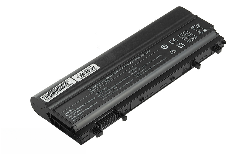 11.1V 87Wh 9-Cell Battery for Dell Latitude E5540 E5440 (P/N: 312-1351 451-BBID 451-BBIE 451-BBIF 3K7J7 970V9 9TJ2J N5YH9 TU211 VV0NF) – Front view top 45° angle