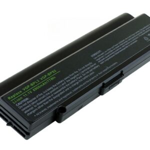 11.1V 87Wh 9-Cell Battery for Sony VAIO VGN-SZ27CP VGN-FJ290 VGN-FE590 VGN-FS25C VGN-C290 (P/N: VGP-BPL2 VGP-BPL2C VGP-BPS2 VGP-BPS2A) – Front view top 45° angle