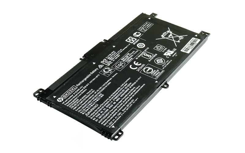 11.55V 39Wh 3-Cell Li-Polymer Battery for HP Pavilion X360 14-BA004NI (P/N: BK03XL HSTNN-UB7G 916366-541 916811-855) – Front view top 45° angle