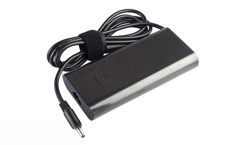 130W Dell slim charger for Dell XPS 15 9560 Precision 15 5510 5520 (P/N: 0V363H HA130PM130) – Angled front – 3 sides visible