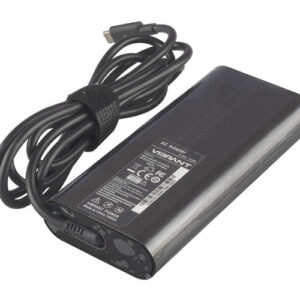 130W USB-C Charger for Dell XPS 15 9570 9575 2-in-1 Precision 3541 (oval Dell charger shape) – Angled front – 3 sides visible