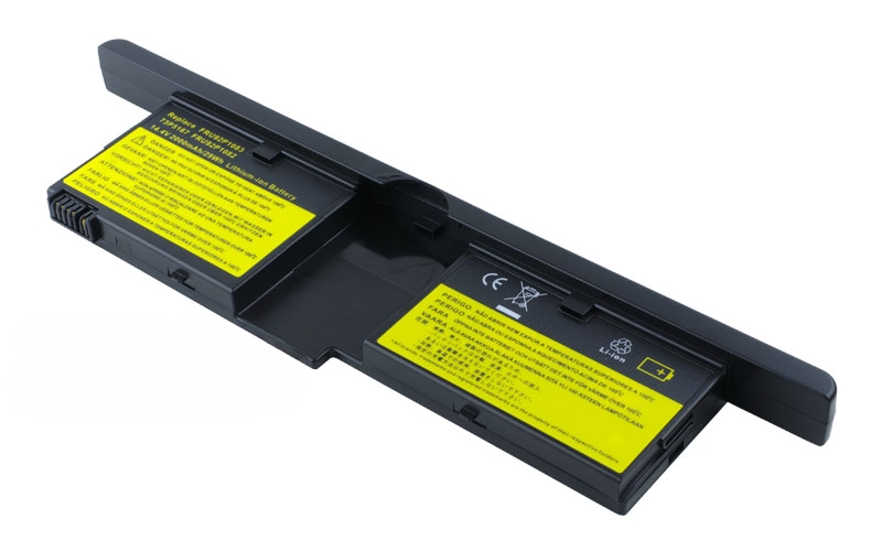 14.4V 1800mAh/26Wh Li-Polymer Battery for IBM ThinkPad X41 Tablet (P/N: FRU 92P1082 FRU 92P1083 73P5167) – Front view top 45° angle