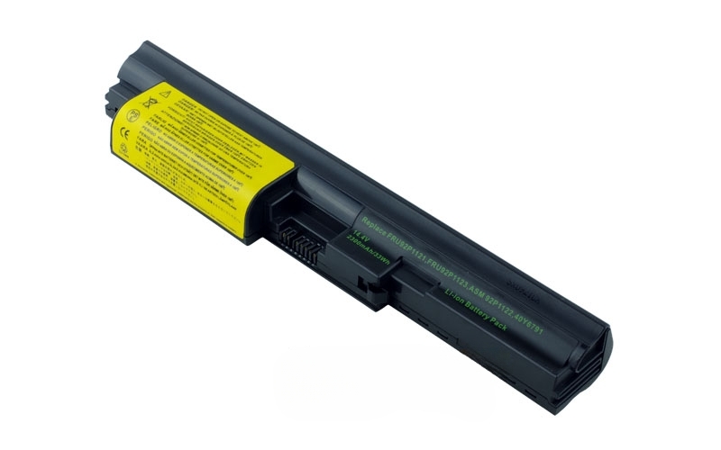 14.4V 2200mAh/32Wh 4-Cell Battery for IBM ThinkPad Z60t Z61t (P/N: FRU 92P1121 ASM 92P1122 FRU 92P1123 40Y6791) – Front view top 45° angle