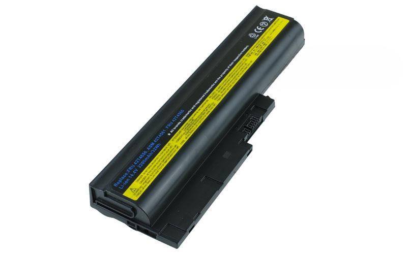 14.4V 2200mAh/32Wh 4-Cell Battery for Lenovo ThinkPad SL300 (P/N: FRU 42T4656 FRU 42T4560 ASM 42T4561 43R9252) – Front view top 45° angle
