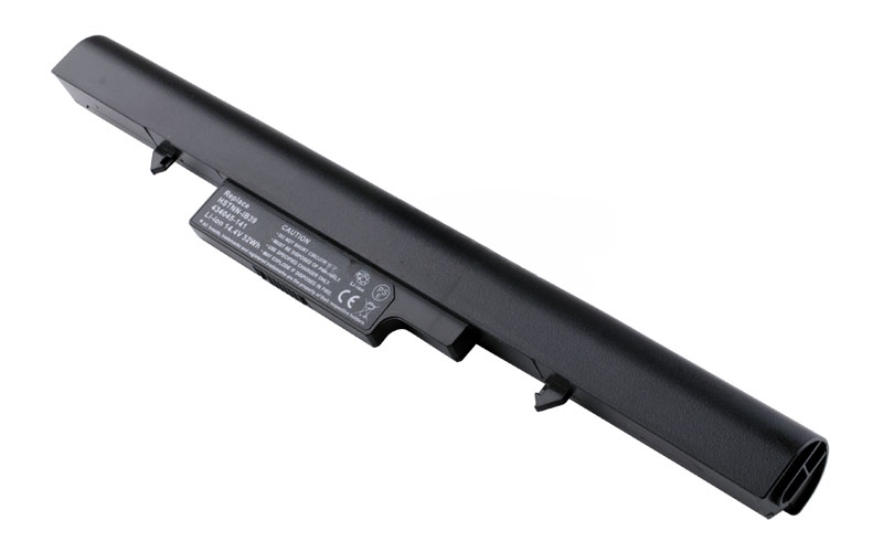14.4V 37Wh 4-Cell Battery for HP 500 520 (P/N: HSTNN-FB39 HSTNN-IB39 434045-141) – Front view top 45° angle
