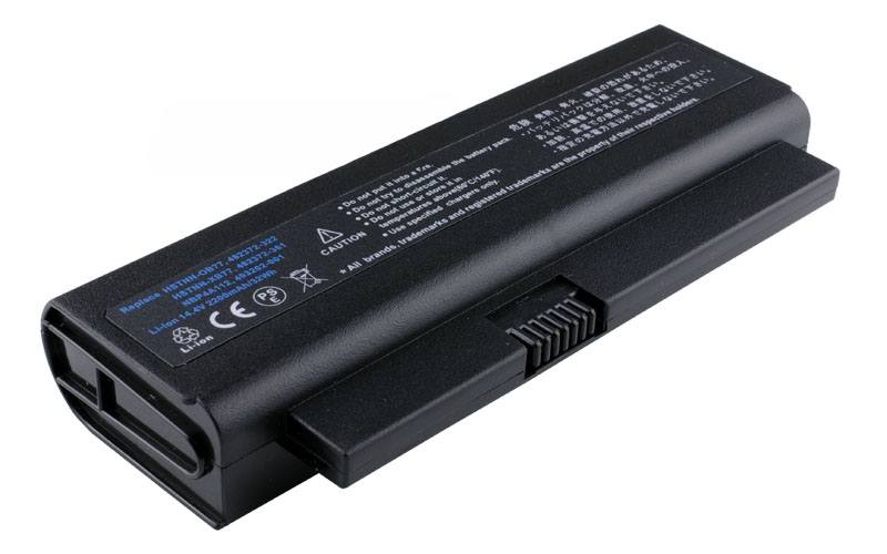 14.4V 37Wh 4-Cell Battery for HP Compaq 2230s Compaq Presario CQ20 (P/N: HSTNN-OB77 HSTNN-XB77 482372-322) – Front view top 45° angle