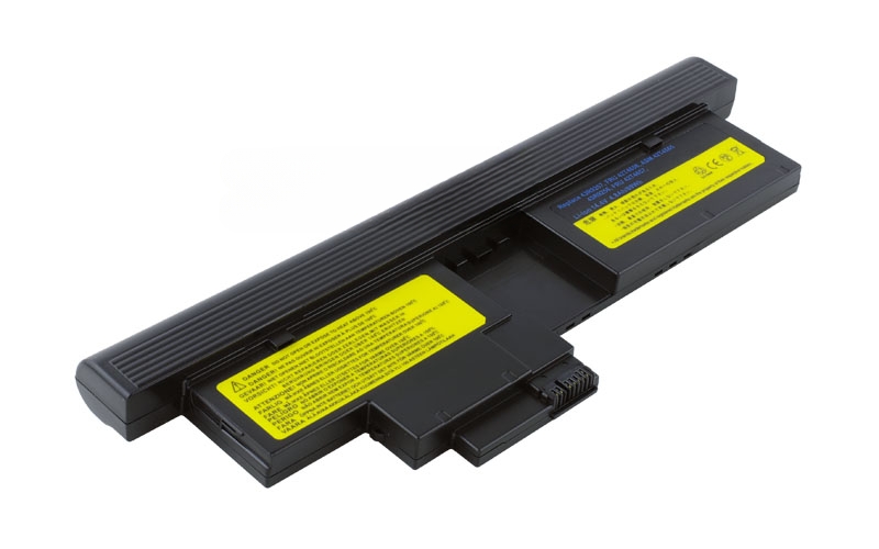14.4V 4000mAh/58Wh Prismatic Li-ion Battery for Lenovo ThinkPad X200 Tablet X200t X201 Tablet X201t (P/N: FRU 42T4657 FRU 42T4658 ASM 42T4565 43R9256 43R9257) – Front view top 45° angle