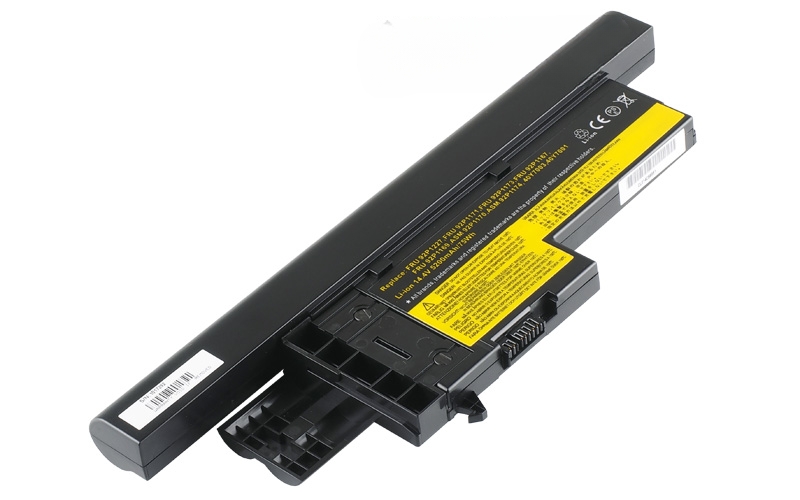 14.4V 4400mAh/62Wh 8-Cell Battery for IBM ThinkPad X60 X60s Lenovo ThinkPad X61 X61s (P/N: FRU 92P1167 ASM 92P1168 FRU 92P1227 ASM 92P1174 40Y7003 42T4776) – Front view top 45° angle