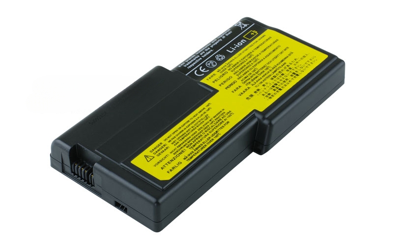 14.4V 4400mAh/63Wh 8-Cell Battery for IBM ThinkPad R32 R40 (P/N: FRU 02K7057 02K7052 02K7053 02K7054 02K7055 02K7056 02K7058 02K7059 02K7060 02K7061 02K6928 42T4600) – Front view top 45° angle