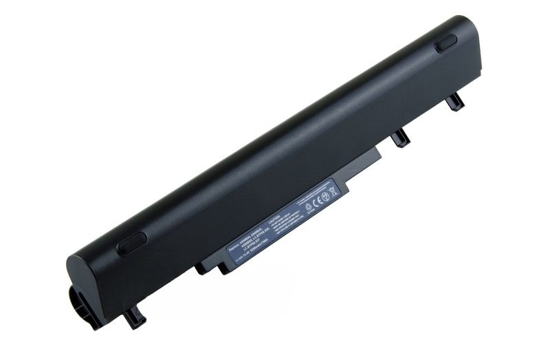 14.4V 5200mAh/75Wh 8-Cell Battery for Acer Aspire 3935 4220 Acer TravelMate 8481 8481G 8481T 8481TG (P/N: AS09B35 AS09B3E AS09B56 AS09B58 BT.00805.016 LC.BTP00.036 LC.BTP00.037 LC.BTP01.031 LC.BTP01.033) – Front view top 45° angle