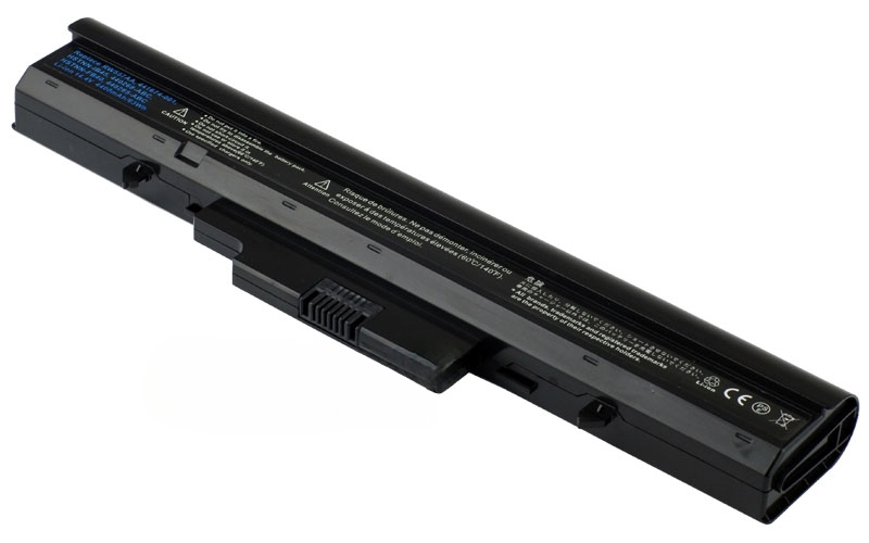 14.4V 63Wh 8-Cell Battery for HP 510 530 (P/N: HSTNN-FB40 HSTNN-IB44 HSTNN-IB45 RW557AA 440264-ABC 440704-001) – Front view top 45° angle