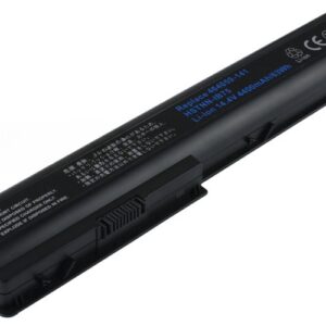 14.4V 63Wh 8-Cell Battery for HP Pavilion DV7 DV7-1000 DV7t DV8 DV8-1000 DV8-1100 (P/N: HSTNN-DB74 HSTNN-DB75 HSTNN-IB75 HSTNN-OB75 HSTNN-XB75) – Front view top 45° angle