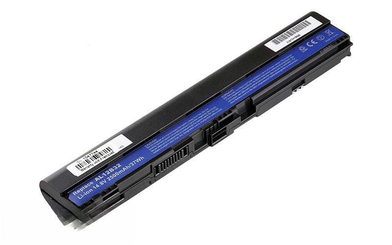 14.8V 38Wh 4-Cell AL12B31 AL12B32 AL12B72 battery for Acer Aspire V5-121 V5-131 V5-171 Acer Aspire One 725 756 – Front view top 45° angle