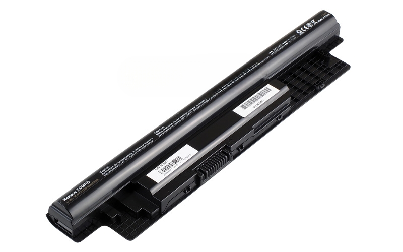 14.8V 38Wh 4-Cell Battery for Dell Inspiron 14 (3421) 15 (3521) 15R (5521) (P/N: XCMRD MR90Y 6HY59 G019Y 6K73M) – Front view top 45° angle