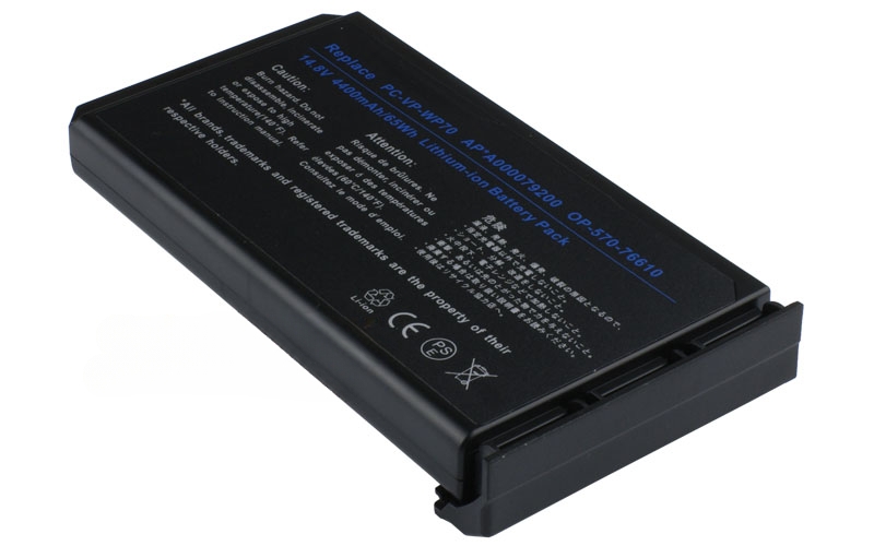 14.8V 4400mAh/65Wh 8-Cell Battery for Fujitsu Siemens Amilo Pro V2010 Fujitsu Siemens Amilo L7300 (P/N: S26391-F6051-L200 21-92287-02 21-92287-05 21-92303-01) – Front view top 45° angle