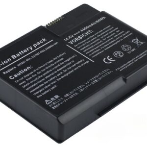 14.8V 4400mAh/65Wh 8-Cell Battery for HP Compaq NX7000 NX7010 NX7110 HP Pavilion ZT3000 Compaq Presario X1000 (P/N: 337607-001 337607-003 PP2080 PP2082P DG103A ) – Front view top 45° angle