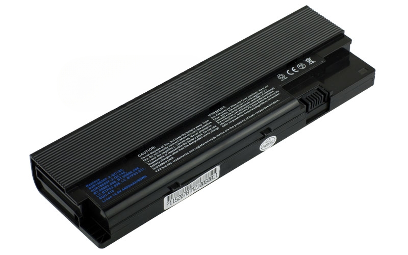 14.8V 5200mAh/77Wh 8-Cell Battery for Acer Ferrari 4000 4001 4002 4003 Acer TravelMate 2100 2600 8100 (P/N: LC.BTP03.001 916C4310F 4UR18650F-2-QC145) – Front view top 45° angle