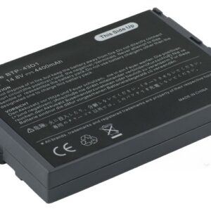14.8V 5200mAh/77Wh 8-Cell Battery for Acer TravelMate 220 223 225 230 260 280 283 (P/N: BTP-43D1, 60.46W18.001, 91.49S28.001) – Front view top 45° angle