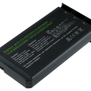 14.8V 5200mAh/77Wh 8-Cell Battery for Dell Inspiron 1000 1200 2200 Dell Latitude 110L (P/N: 312-0292 312-0326 312-0335 G9812 H9566 M5701 T5443 W5543) – Front view top 45° angle