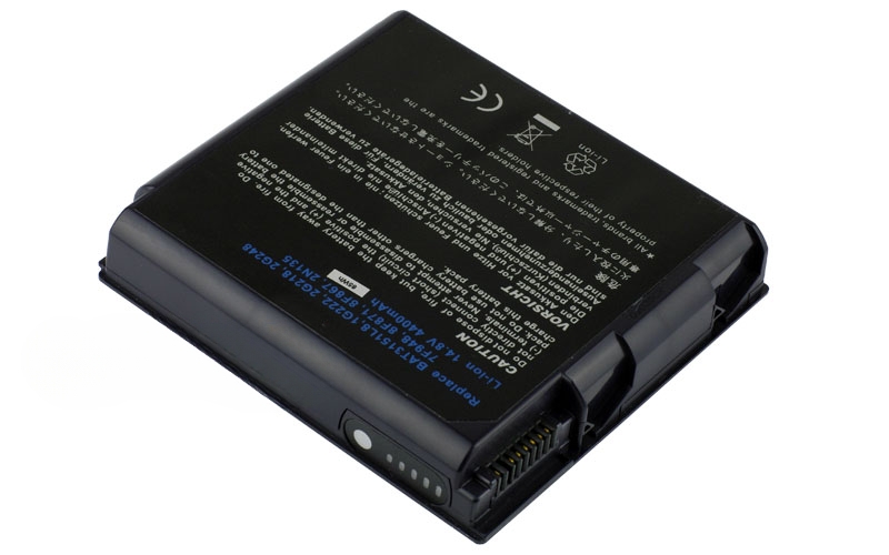 14.8V 5200mAh/77Wh 8-Cell Battery for Dell Inspiron 2600 2650 Dell Latitude V700 V710 V740 (P/N: 7F948 8F867 8F967 2G218 312-0022) – Front view top 45° angle