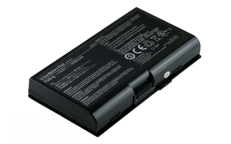 14.8V 77Wh 8-Cell Battery for ASUS M70V G71 X71 X72 N70SV (P/N: A42-M70) – Front view top 45° angle