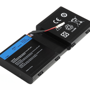 14.8V 77Wh 8-Cell Battery for Dell Alienware 17 Series 18 series (P/N: 2F8K3 0G33TT 0KJ2PX) – Front view top 45° angle