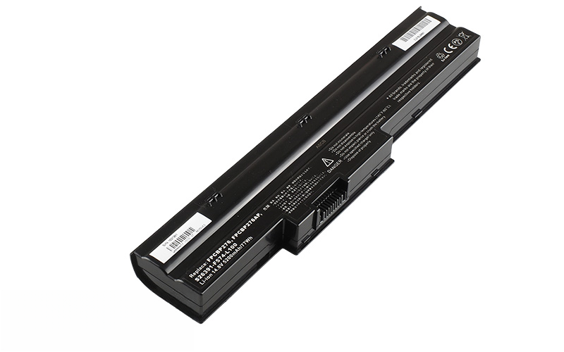 14.8V 77Wh 8-Cell Battery for Fujitsu LifeBook NH751 (P/N: FPCBP276 FPCBP276AP S26391-F574-L100) – Front view top 45° angle