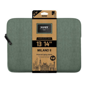 140722 Port Designs Milano II Eco 13 14 inch Universal Laptop Sleeve Sage Green wr 01a