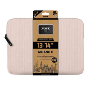 140724 Port Designs Milano II Eco 13 14 inch Universal Laptop Sleeve Plush Pink wr 01a