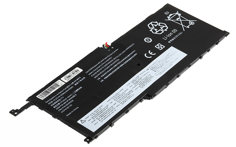 15.2V 49Wh Li-Polymer Battery for Lenovo ThinkPad X1 Carbon 4th Gen Type 20FB 20FC X1 Yoga 1st Gen Type 20FR 20FQ (P/N: 00HW028 00HW029 SB10F46466 01AV438) – Front view top 45° angle