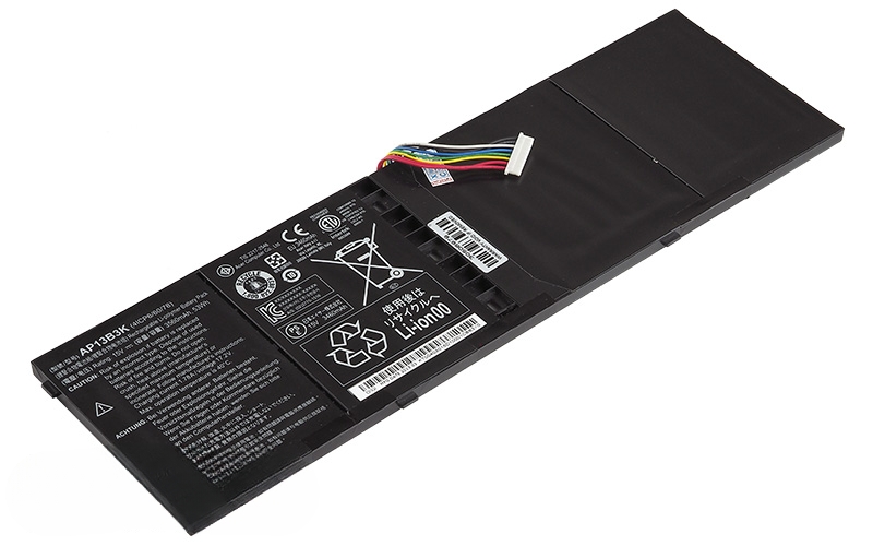 15.2V 51Wh Li-ion battery for Acer Aspire V5-472 V5-572 R7-571 ES1-511 ES1-512 (P/N: AL13B3K) – Front view top 45° angle