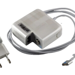 16.5V 3.65A 60W MagSafe 2 AC Adaptor for Apple Macbook (P/N: A1435) – Angled front – 3 sides visible